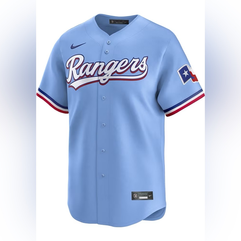 Nike Light Blue Button-Up Jersey